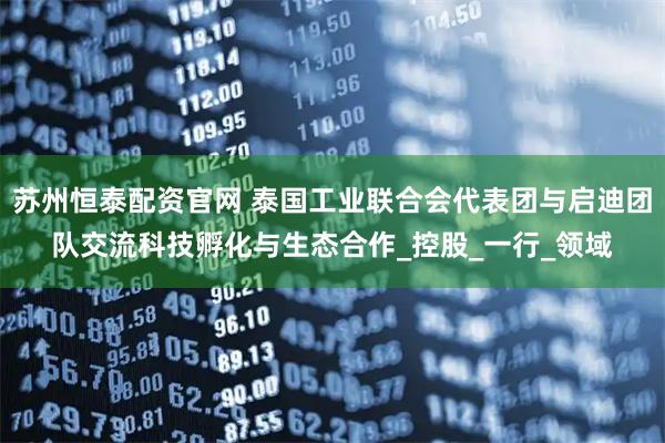 苏州恒泰配资官网 泰国工业联合会代表团与启迪团队交流科技孵化与生态合作_控股_一行_领域