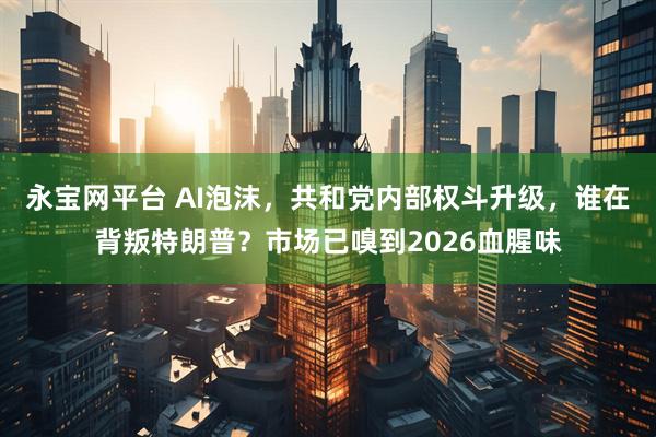 永宝网平台 AI泡沫，共和党内部权斗升级，谁在背叛特朗普？市场已嗅到2026血腥味