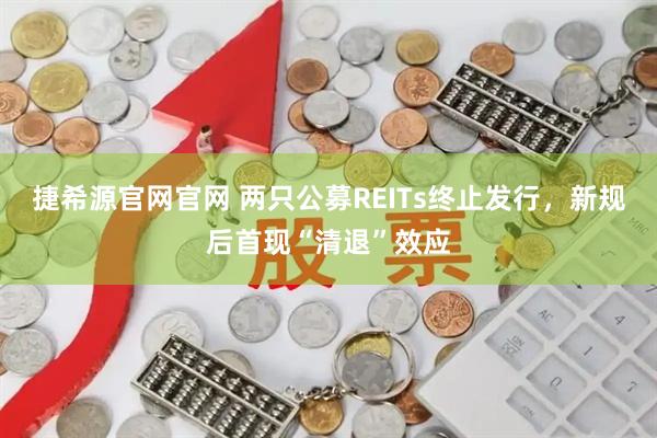 捷希源官网官网 两只公募REITs终止发行，新规后首现“清退”效应