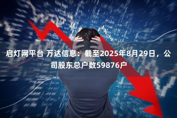 启灯网平台 万达信息：截至2025年8月29日，公司股东总户数59876户